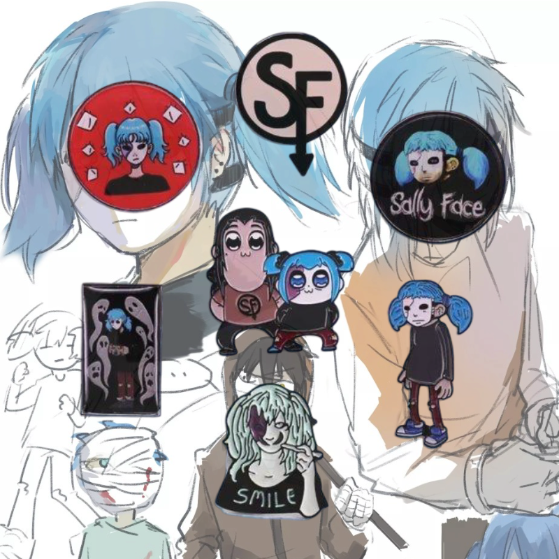 Esports Gaming Jacket - Horror Game Sally-Face Pin Badge Gamers