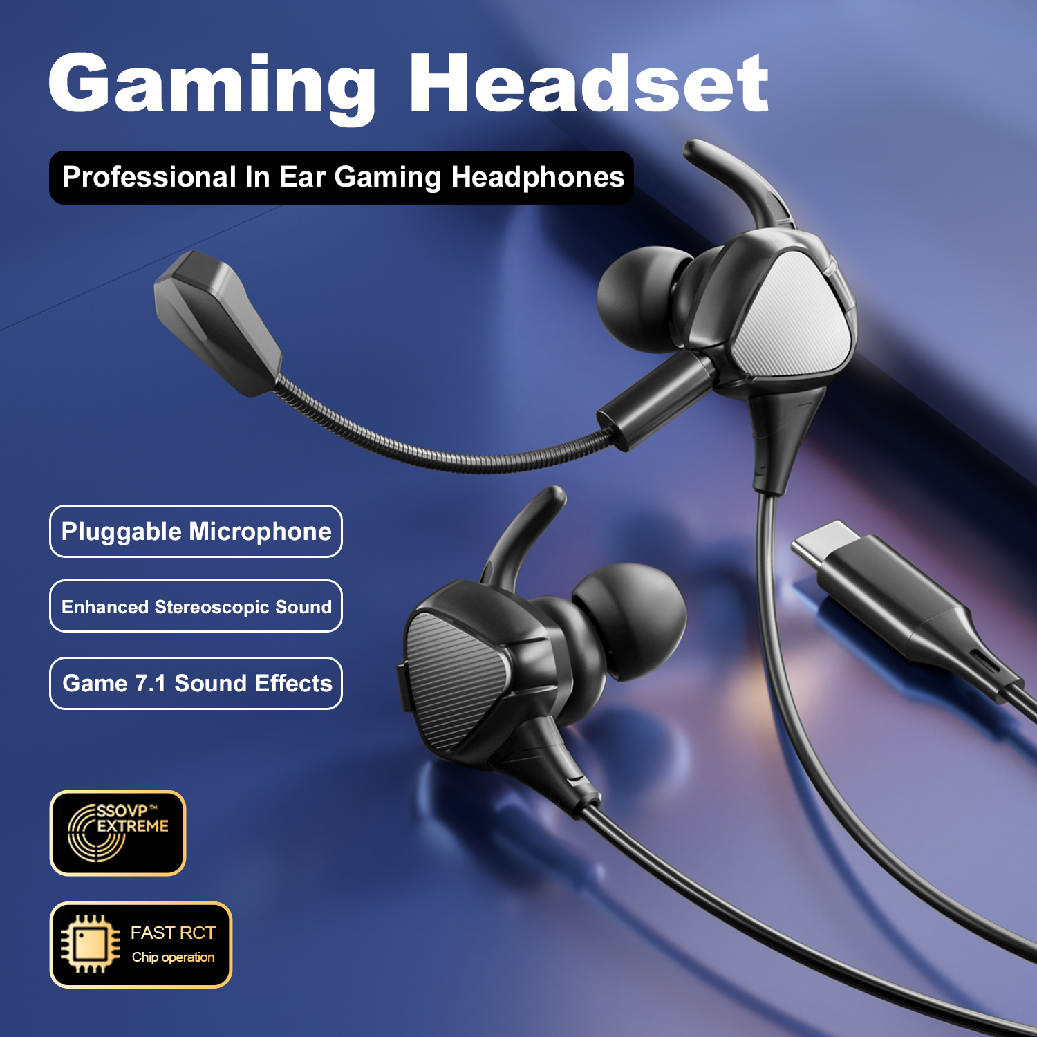 Esports Gaming Phone - In Ear Gaming Earphones With Microphone
