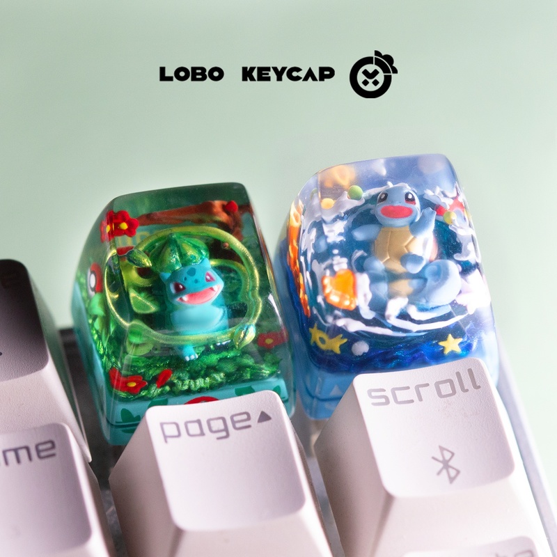 Keyboard Tenkeyless - Pokemon Squirtle Bulbasaur Mechanical Keyboard Keycap