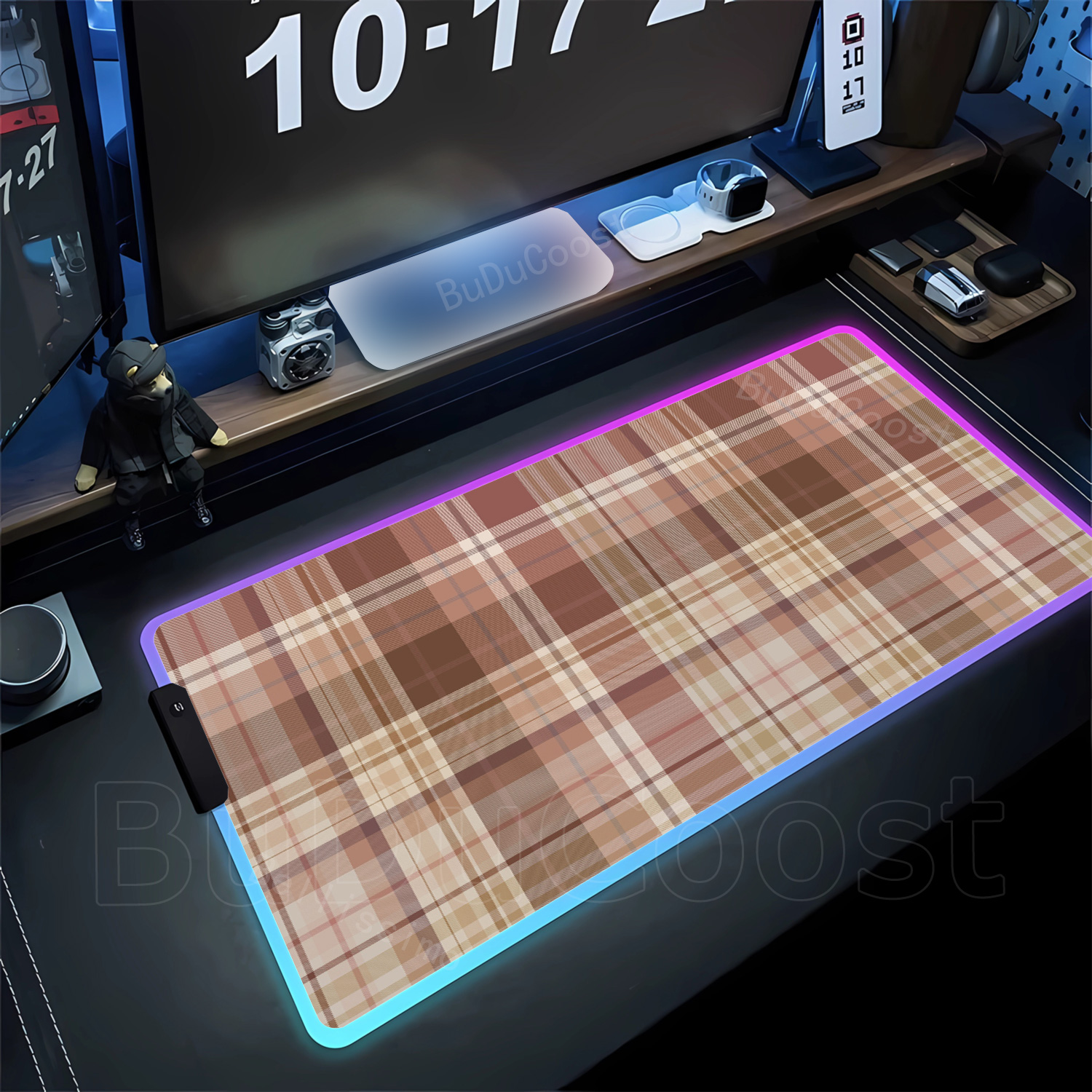 RGB HD Plaid Pattern Mousepad  – Esports Gaming Cabinet Bewertung und Preis